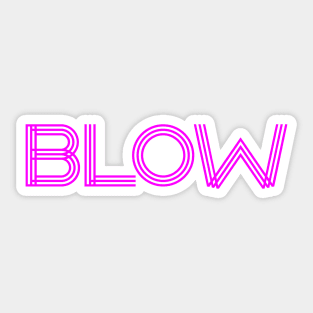 BLOW (parody of GLOW logo, v2 purple text) Sticker